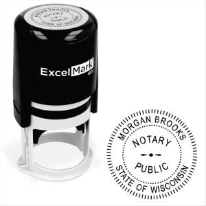 imageExcelMark Notary Stamp for All 50 States  Official State Seal  New Jersey  RoundWisconsin