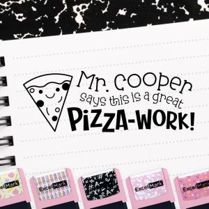 imageExcelMark Personalized Teacher Stamps for Classroom  Custom Stamps for Grading  Puns of Praise with 12 Stylish Mount Patterns Pink Mount Youre One Smart CookiePink Mount