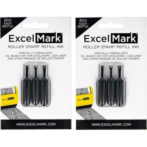 imageExcelMark Rolling Identity Theft Guard Stamp Refill Ink Set 2 Pack