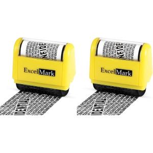 imageExcelMark Rolling Identity Theft Stamp SmallLarge Pack of 2