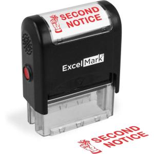 imageExcelMark Second Notice  Self Inking Bill Collection Stamp in Red Ink
