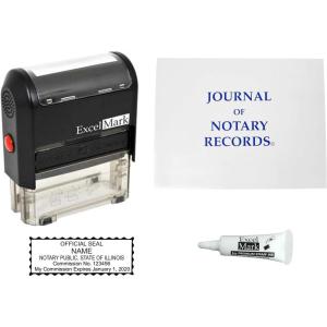 imageExcelMark Self Inking Notary Stamp Kit  Illinois
