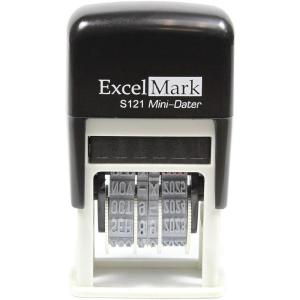 imageExcelMark SelfInking Date Stamp  Military StyleEuro Style  S121 Black InkBlack Ink