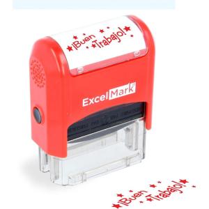 imageExcelMark SelfInking Rubber Teacher Grading Stamp  BUEN TrabajoBUEN TRABAJO STARS
