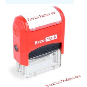 imageExcelMark SelfInking Rubber Teacher Grading Stamp  BUEN TrabajoPARA LOS PADRES DE