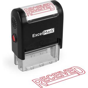 imageExcelMark for Deposit ONLY Self Inking Rubber Stamp  Red InkRECEIVED