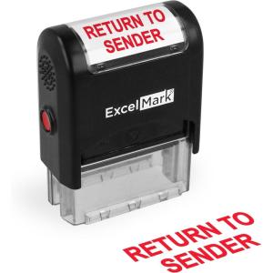 imageExcelMark for Deposit ONLY Self Inking Rubber Stamp  Red InkRETURN TO SENDER