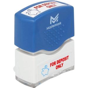 imageMasterMark Premium 2Color PreInked Office Stamp CompletedFor Deposit Only