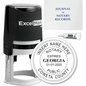 imageRound Notary Stamp Kit for State of Georgia