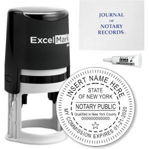 imageRound Notary Stamp Kit for State of New York