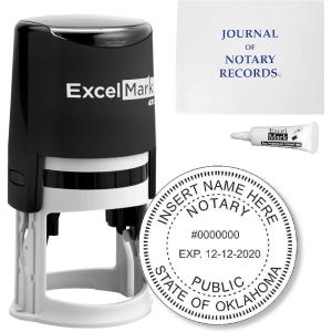 imageRound Notary Stamp Kit for State of Oklahoma