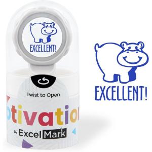 imageTeacher Stamps for Classroom  Choose from 5 Colors StarExcellent Hippo