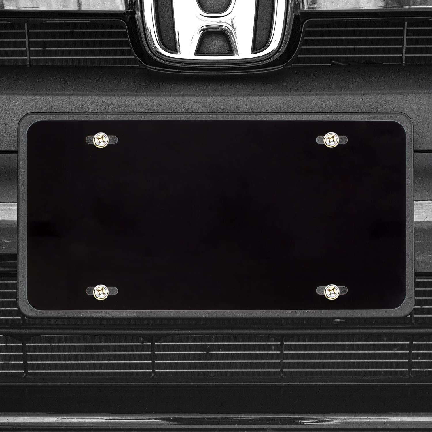imageExcelMark Custom License Plate for Front of Car  Personalized Car Tags  6quotx 12quotUniversal Fit RedBlack