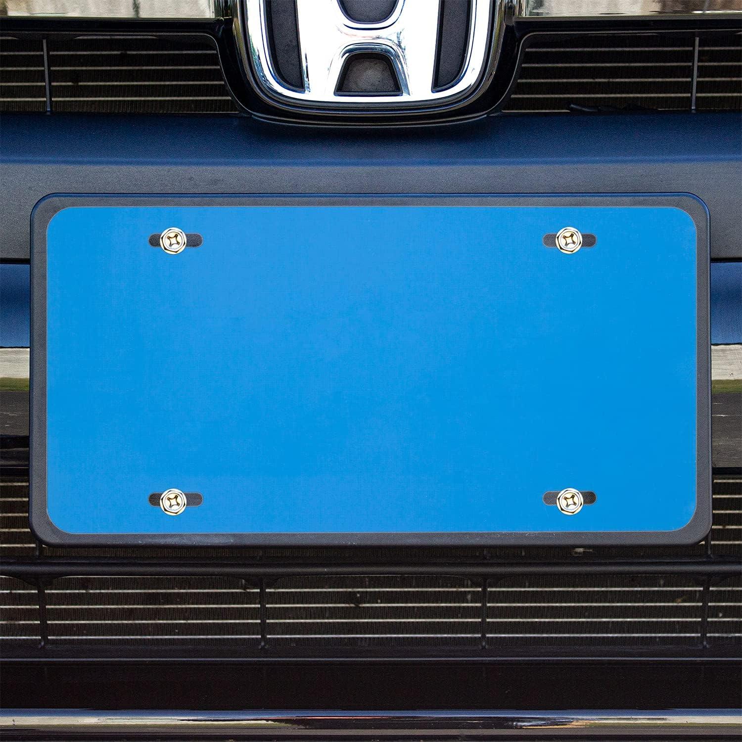 imageExcelMark Custom License Plate for Front of Car  Personalized Car Tags  6quotx 12quotUniversal Fit RedCerulean
