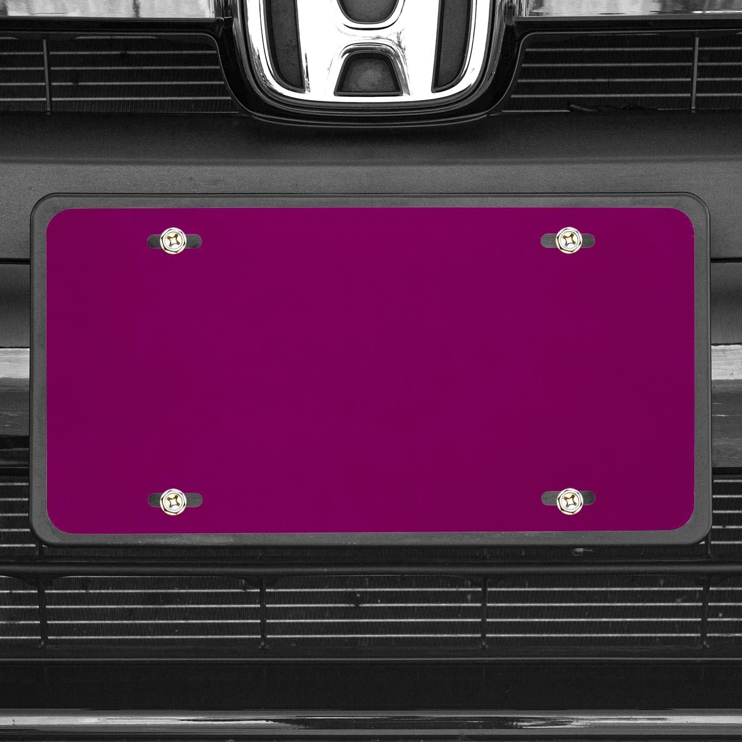 imageExcelMark Custom License Plate for Front of Car  Personalized Car Tags  6quotx 12quotUniversal Fit RedCranberry