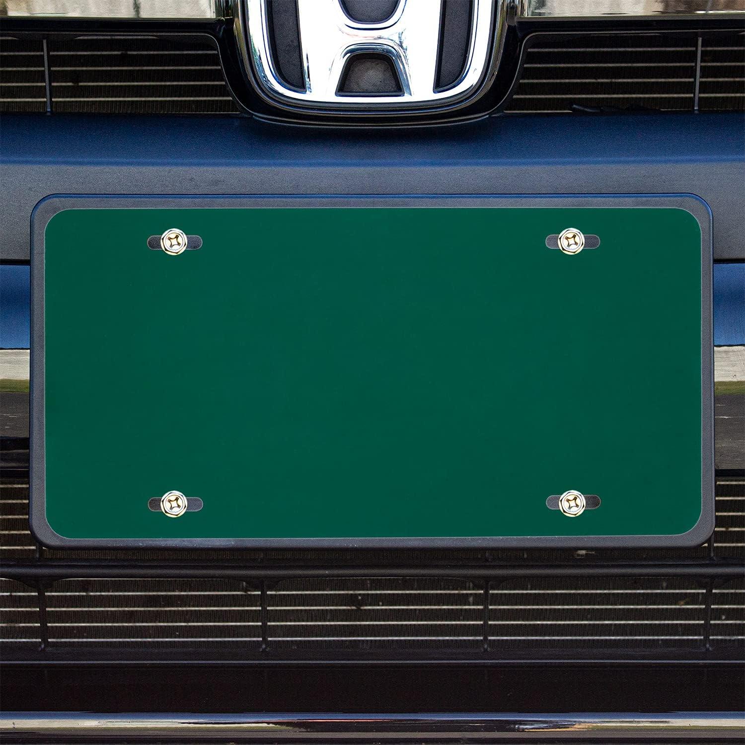 imageExcelMark Custom License Plate for Front of Car  Personalized Car Tags  6quotx 12quotUniversal Fit RedForest Green