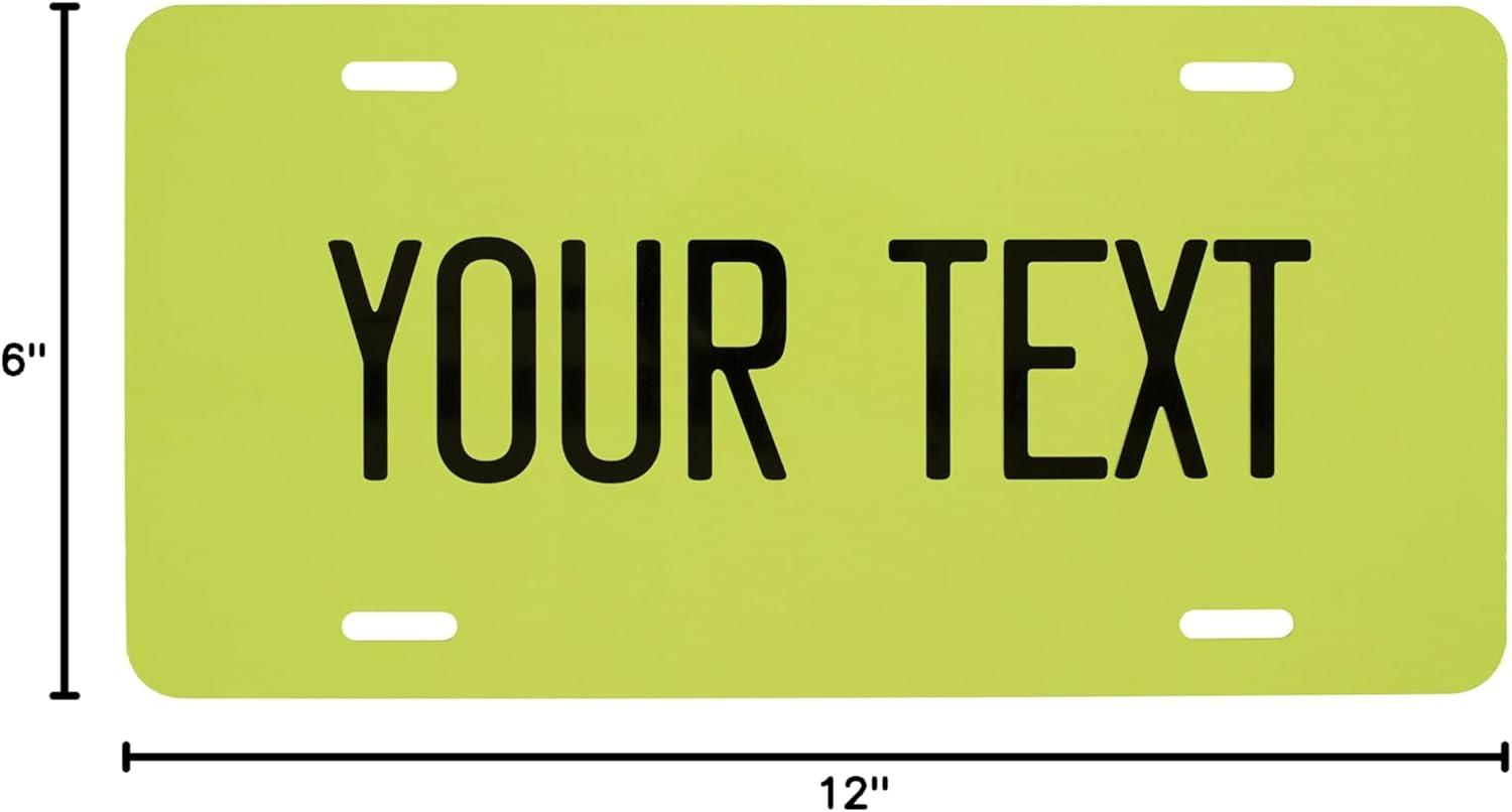 imageExcelMark Custom License Plate for Front of Car  Personalized Car Tags  6quotx 12quotUniversal Fit RedPear Green