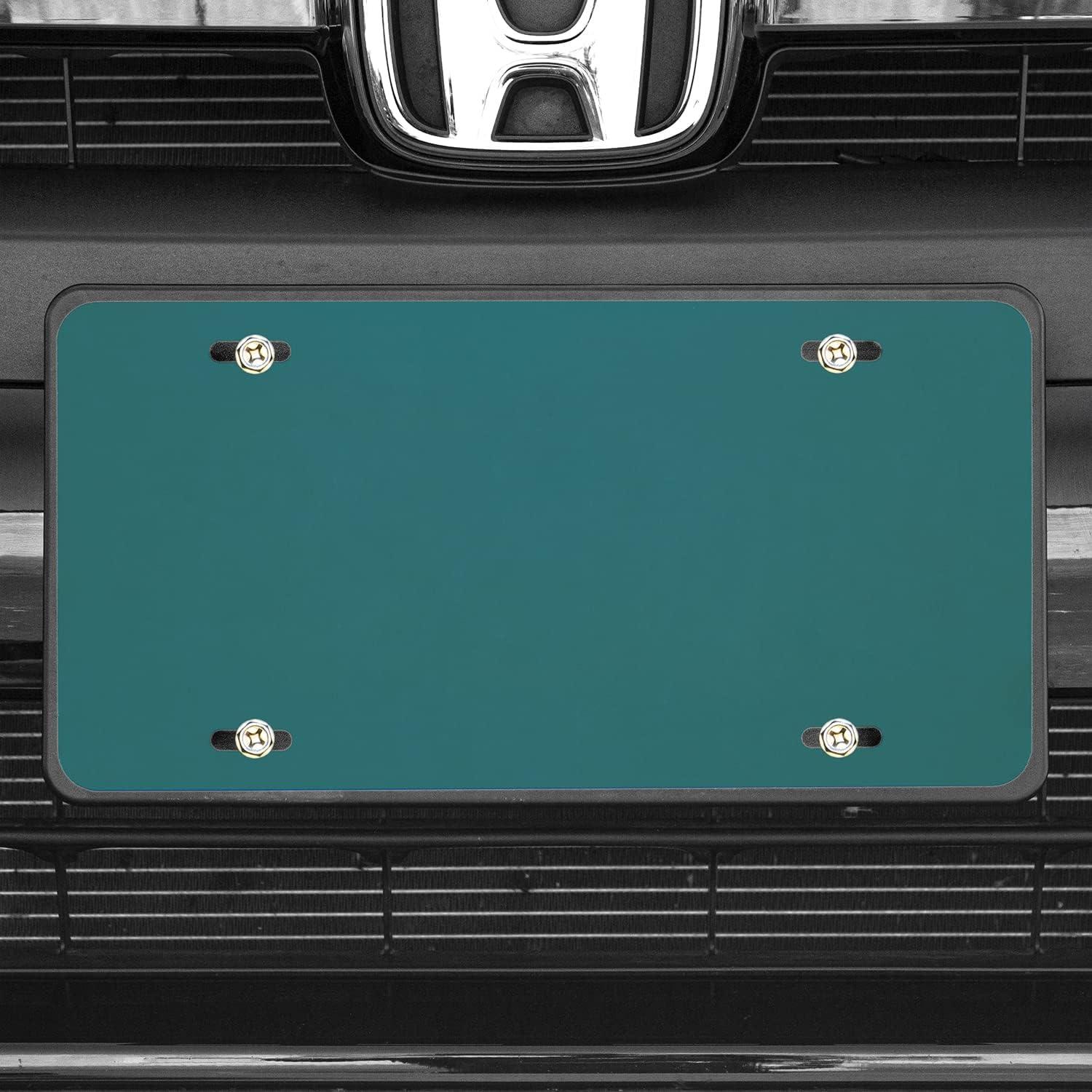 imageExcelMark Custom License Plate for Front of Car  Personalized Car Tags  6quotx 12quotUniversal Fit RedTeal