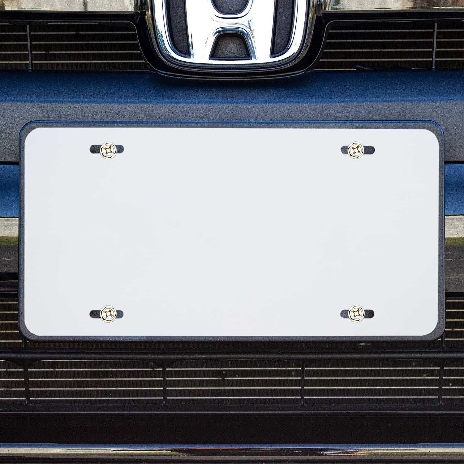 imageExcelMark Custom License Plate for Front of Car  Personalized Car Tags  6quotx 12quotUniversal Fit RedWhite