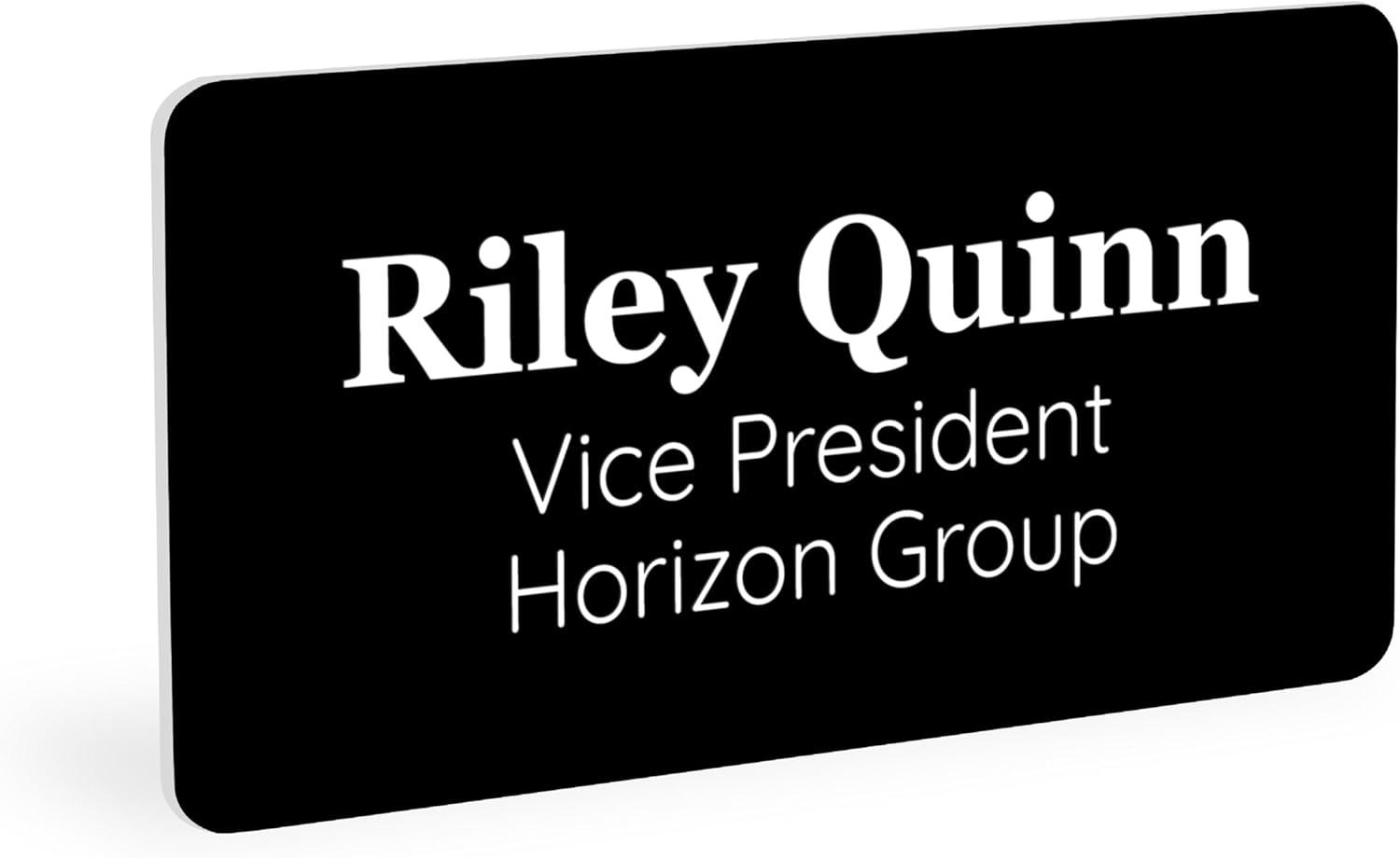 Permark ExcelMark Custom Name Tag β Engraved Name Badge with Pin or Magnetic ...