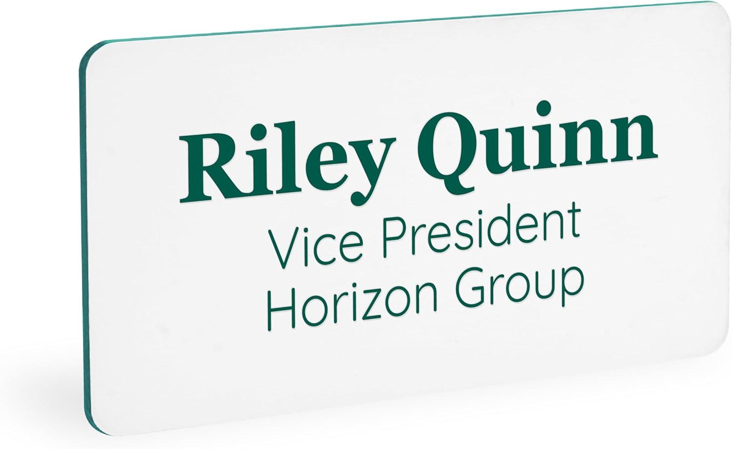 Permark ExcelMark Custom Name Tag β Engraved Name Badge with Pin or Magnetic ...
