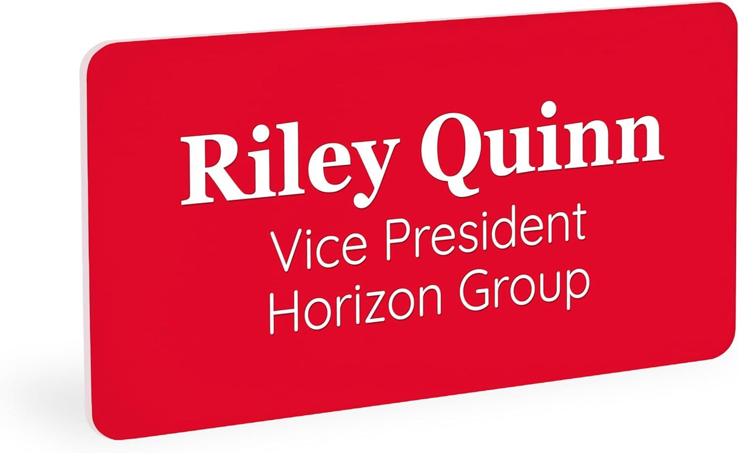 ExcelMark Custom Name Tag – Engraved Name Badge with Pin or Magnetic ...