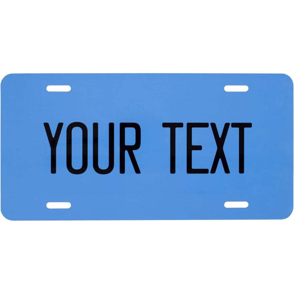 imageExcelMark Custom License Plate for Front of Car  Personalized Car Tags  6quotx 12quotUniversal Fit RedCerulean