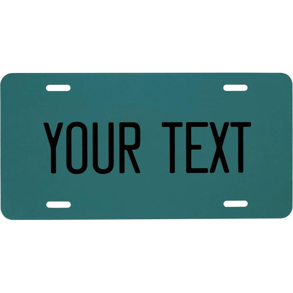 imageExcelMark Custom License Plate for Front of Car  Personalized Car Tags  6quotx 12quotUniversal Fit RedTeal