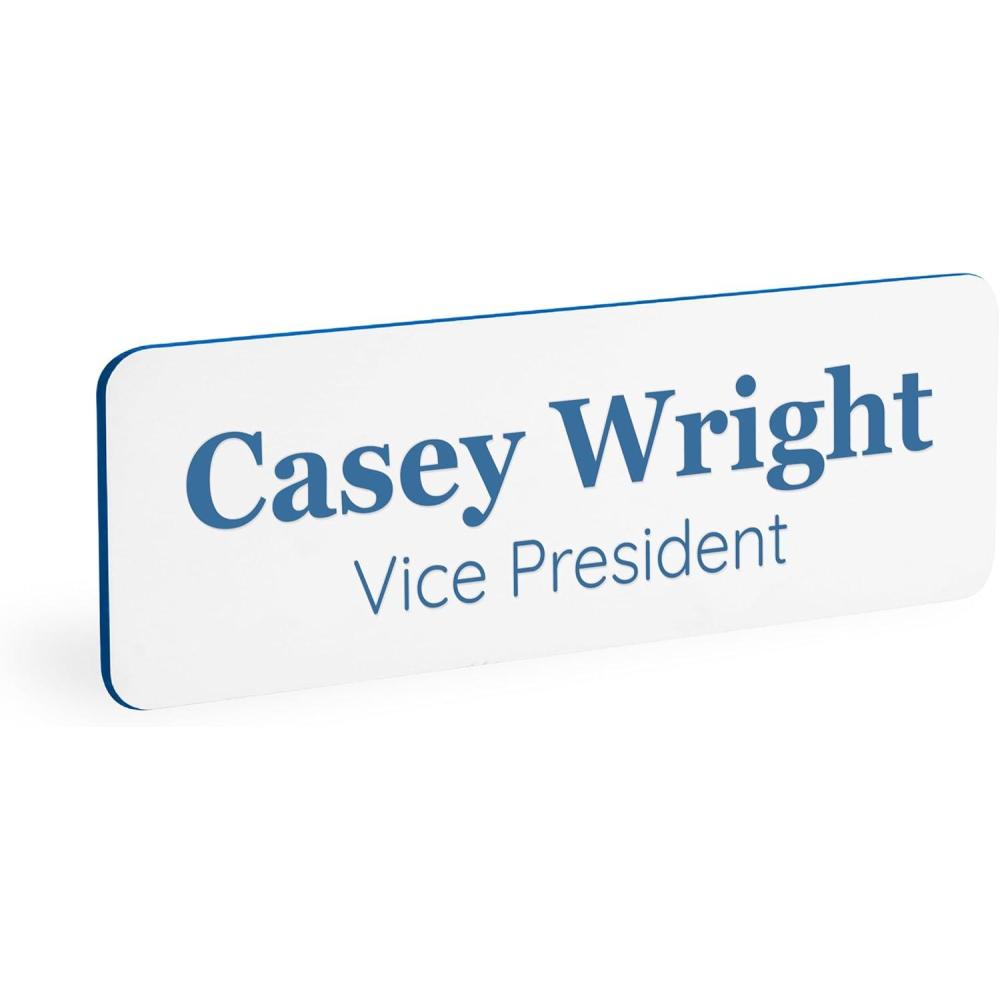 Permark ExcelMark Custom Name Tag β Engraved Name Badge with Pin or Magnetic ...