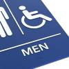 imageExcelMark 6quotx 9quotBlue ADA Bathroom Sign with Double Sided Tape Unisex HandicapMens  Womens Handicap Set