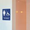 imageExcelMark 6quotx 9quotBlue ADA Bathroom Sign with Double Sided Tape Unisex HandicapMens  Womens Handicap Set