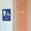 imageExcelMark 6quotx 9quotBlue ADA Bathroom Sign with Double Sided Tape Unisex HandicapMens  Womens Handicap Set