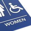 imageExcelMark 6quotx 9quotBlue ADA Bathroom Sign with Double Sided Tape Unisex HandicapMens  Womens Handicap Set