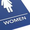 imageExcelMark 6quotx 9quotBlue ADA Bathroom Sign with Double Sided Tape Unisex HandicapMens  Womens Set
