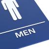 imageExcelMark 6quotx 9quotBlue ADA Bathroom Sign with Double Sided Tape Unisex HandicapMens  Womens Set