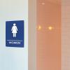 imageExcelMark 6quotx 9quotBlue ADA Bathroom Sign with Double Sided Tape Unisex HandicapMens  Womens Set