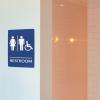 imageExcelMark 6quotx 9quotBlue ADA Bathroom Sign with Double Sided Tape Unisex HandicapUnisex Handicap