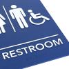 imageExcelMark 6quotx 9quotBlue ADA Bathroom Sign with Double Sided Tape Unisex HandicapUnisex Handicap