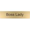 imageExcelMark Boss Lady Desk Plate  2quot x 8quot Novelty Name Plate  Gold Name Plate with Black Desk Holder