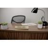 imageExcelMark Boss Lady Desk Plate  2quot x 8quot Novelty Name Plate  Gold Name Plate with Black Desk Holder