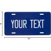 imageExcelMark Custom License Plate for Front of Car  Personalized Car Tags  6quotx 12quotUniversal Fit RedNavy Blue