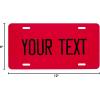 imageExcelMark Custom License Plate for Front of Car  Personalized Car Tags  6quotx 12quotUniversal Fit RedRed