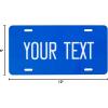 imageExcelMark Custom License Plate for Front of Car  Personalized Car Tags  6quotx 12quotUniversal Fit RedRoyal Blue