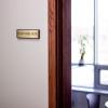 imageExcelMark Custom Name Plate for Door Office Wall Personalized With Your Text 2quotx 8quot1 Line BlackGold
