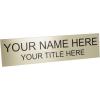 imageExcelMark Custom Name Plate for Door Office Wall Personalized With Your Text 2quotx 8quot1 Line BlackGold