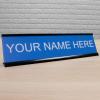 imageExcelMark Custom Name Plate for Door Office Wall Personalized With Your Text 2quotx 8quot1 Line BlackLight Blue