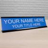 imageExcelMark Custom Name Plate for Door Office Wall Personalized With Your Text 2quotx 8quot1 Line BlackLight Blue