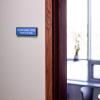 imageExcelMark Custom Name Plate for Door Office Wall Personalized With Your Text 2quotx 8quot1 Line BlackLight Blue