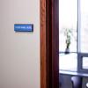 imageExcelMark Custom Name Plate for Door Office Wall Personalized With Your Text 2quotx 8quot1 Line BlackLight Blue