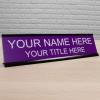 imageExcelMark Custom Name Plate for Door Office Wall Personalized With Your Text 2quotx 8quot1 Line BlackPurple